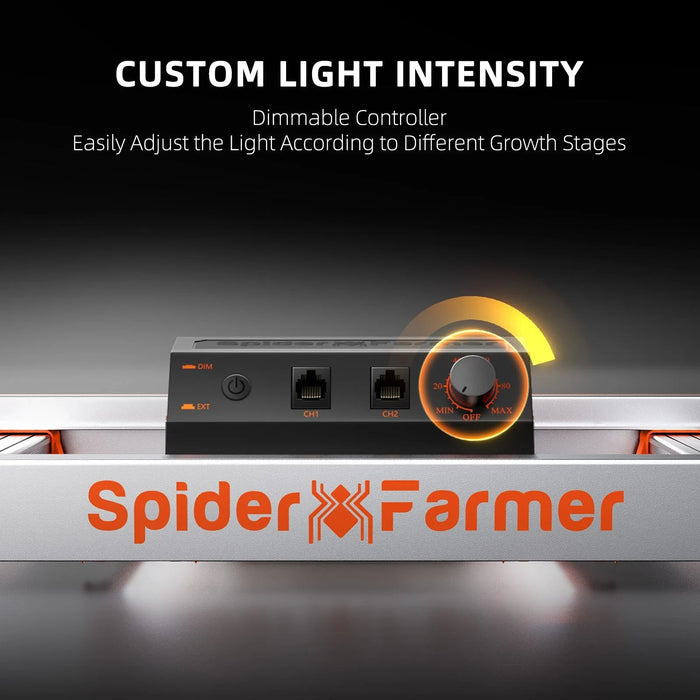 Spider Farmer® 10’x5’x6.5′ Complete Grow Tent Kit丨2x G1000W Full Spectrum LED Grow Light丨6” Clip Fan丨6” Ventilation System with Temperature and Humidity Controller | PRE-ORDER: In stock early-June  - LED Grow Lights Depot