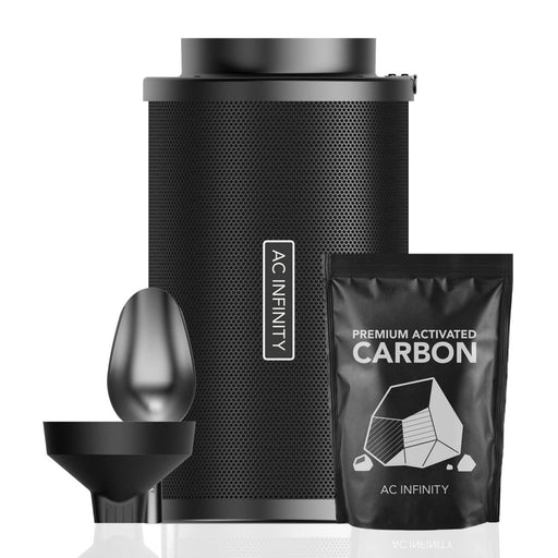 AC Infinity Refillable Carbon Filter Kit | With Charcoal Refill | 8"  - LED Grow Lights Depot