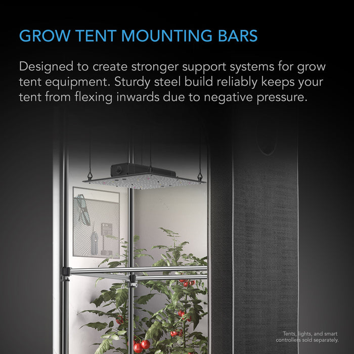 AC Infinity Grow Tent Mounting Bars | High Airflow CFM Kit | 2' x 2'  - LED Grow Lights Depot