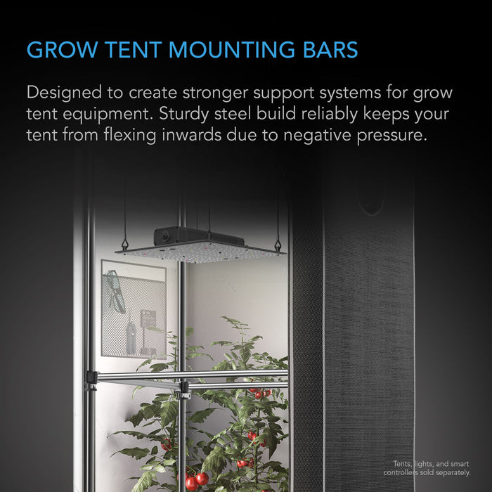 AC Infinity Grow Tent Mounting Bars | High Airflow CFM Kit | 2' x 4'  - LED Grow Lights Depot