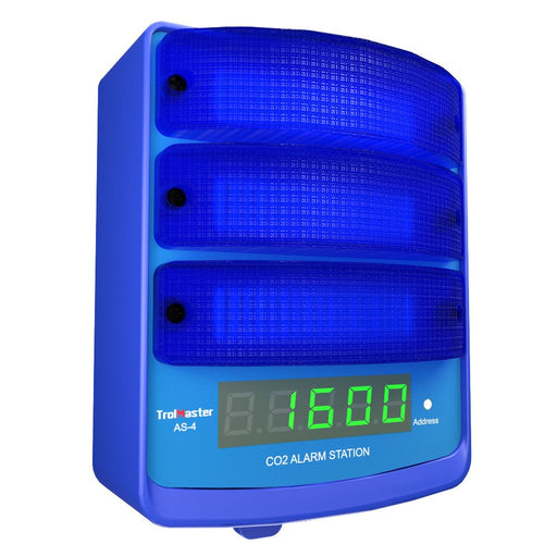 TrolMaster CO2 Alarm Station - Blue light (AS-4）  - LED Grow Lights Depot