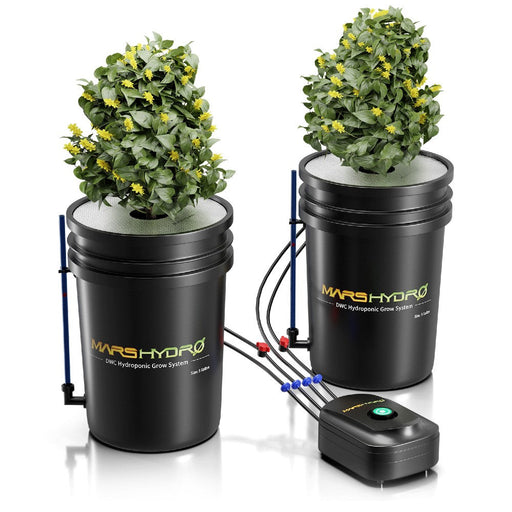Mars Hydro 5 Gallon DWC Hydroponic System Kit with 2 Buckets  - LED Grow Lights Depot