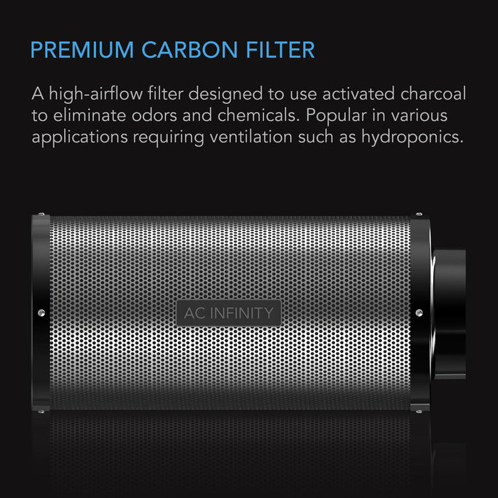 AC Infinity Duct Carbon Filter | Australian Charcoal | 10"  - LED Grow Lights Depot