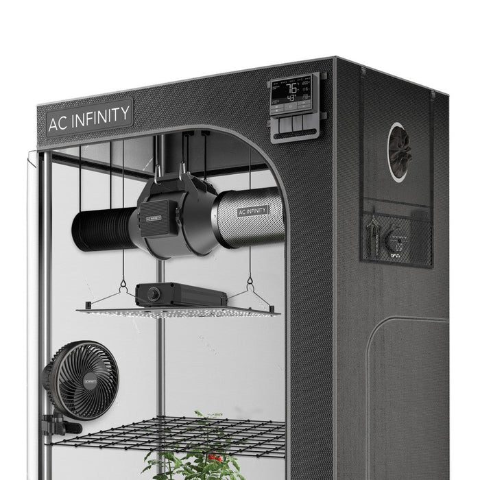 AC Infinity ADVANCE Grow Tent System 4' x 4' | 4-plant Kit | Integrated Smart Controls To Automate Ventilation, Circulation, Full Spectrum LED Grow Light  - LED Grow Lights Depot