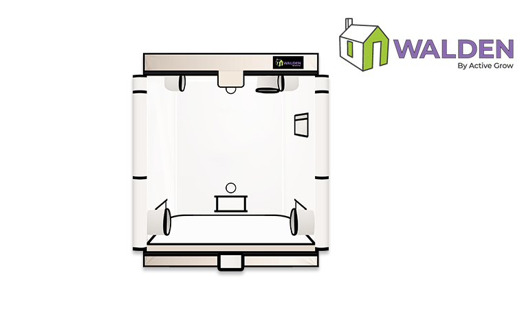 Active Grow Walden White Grow Tent 2' x 4' with 4″ Ventilation Kit – 188 CFM Inline Fan, Carbon Filter, Ducting & Hangers  - LED Grow Lights Depot