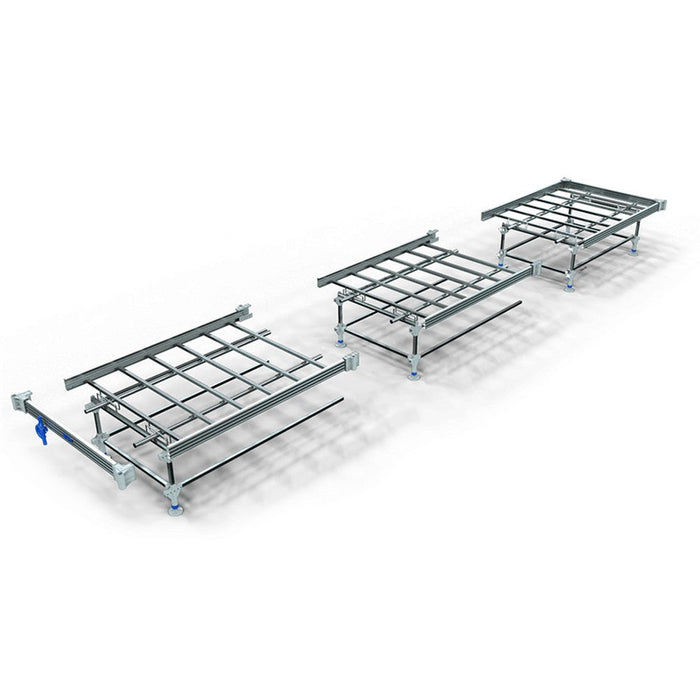 Wachsen 4' Rolling Benches (w/ ABS Tray Inserts)  - LED Grow Lights Depot