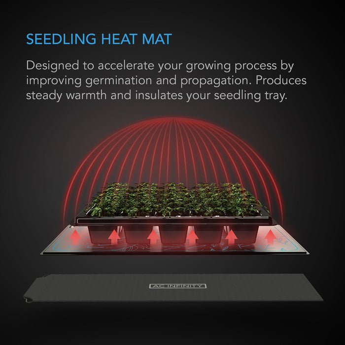 AC Infinity Suncore S3 | Seedling Heat Mat with Controller | 10" x 20.75" | 4 pack  - LED Grow Lights Depot