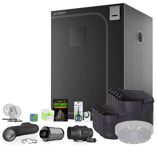 Happy Hydro 'The Essentials Plus' Grow Tent Kit | AC Infinity Tent & Ventilation | 5' x 5'  - LED Grow Lights Depot