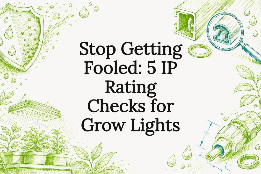 Decorative IP rating grow light title card