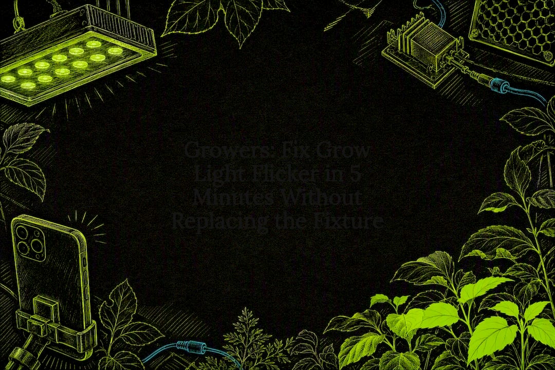 Decorative grow light flicker title card