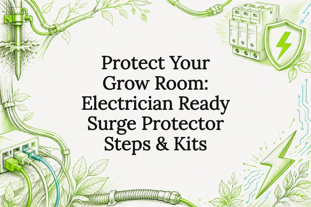 Decorative grow room surge protection title card