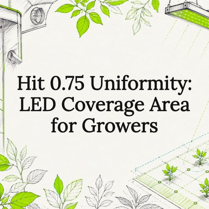 Technical grow light coverage title card