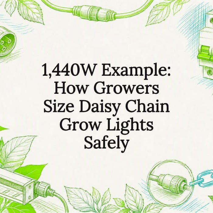 Daisy chain grow light safety title card
