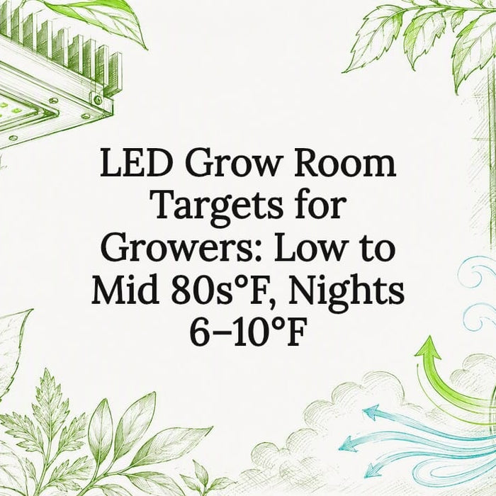 LED grow room temperature targets title card