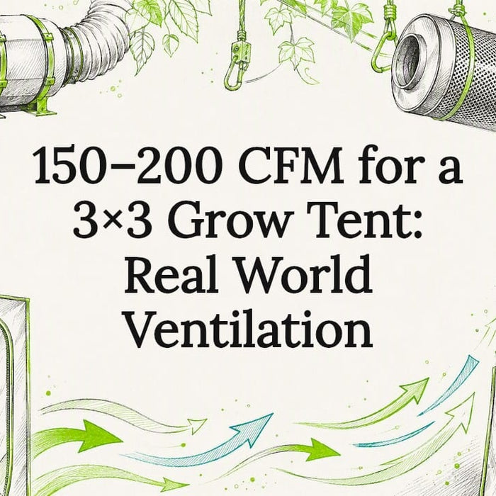 Decorative grow tent ventilation title card