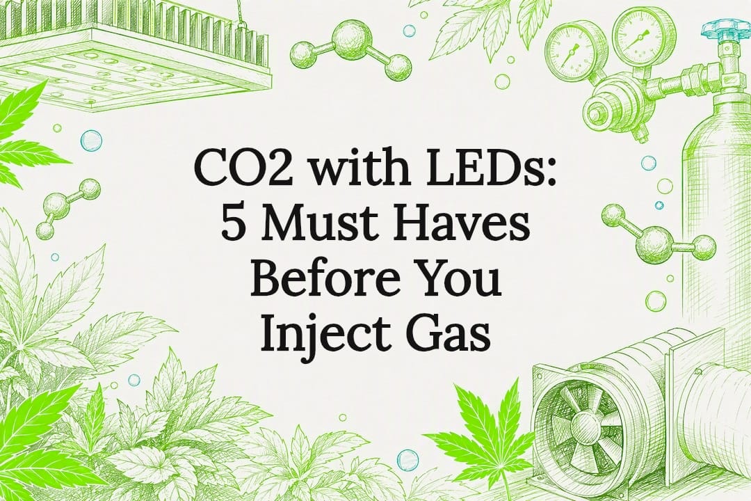 Decorative CO2 and LED grow title card
