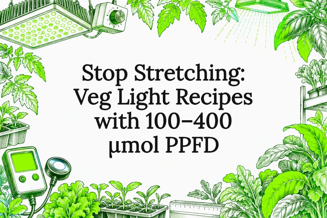 Decorative veg PPFD recipe title card