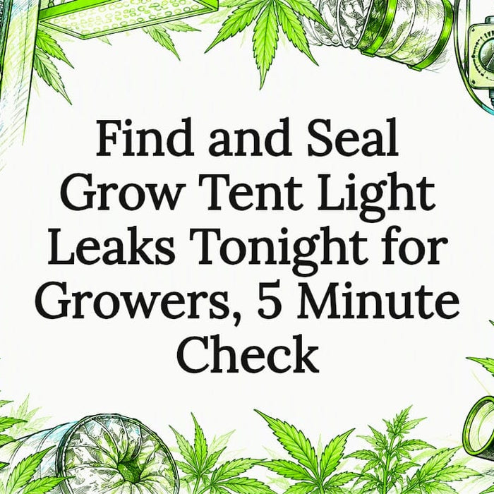 Decorative grow tent light leak title card