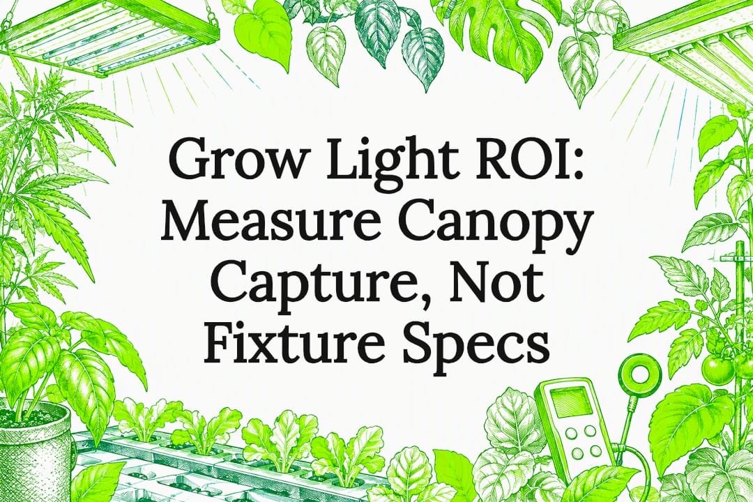 Hand-drawn grow light ROI title card