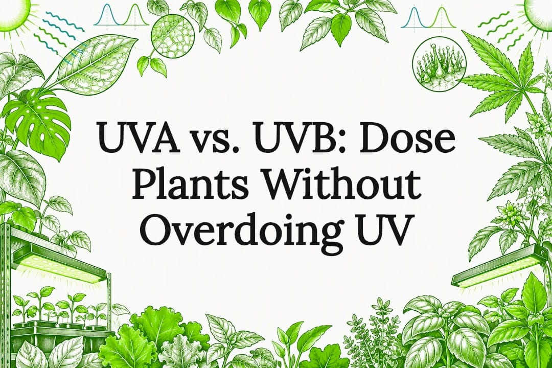 Decorative UVA and UVB title card