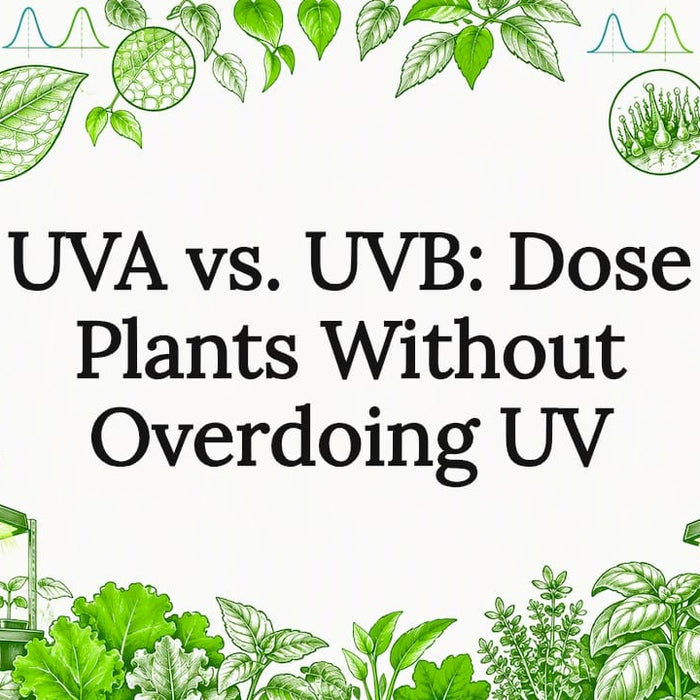 Decorative UVA and UVB title card