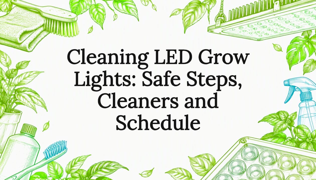 Decorative grow light cleaning title card