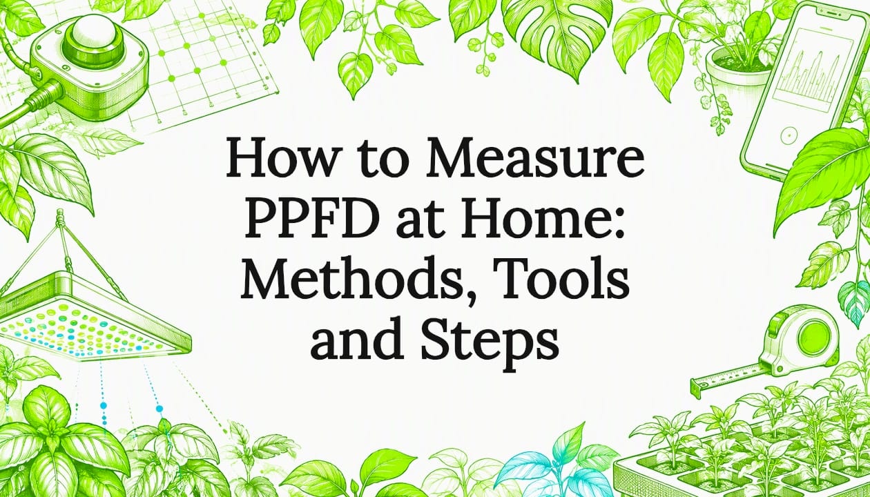 PPFD measurement tools sketched around the title