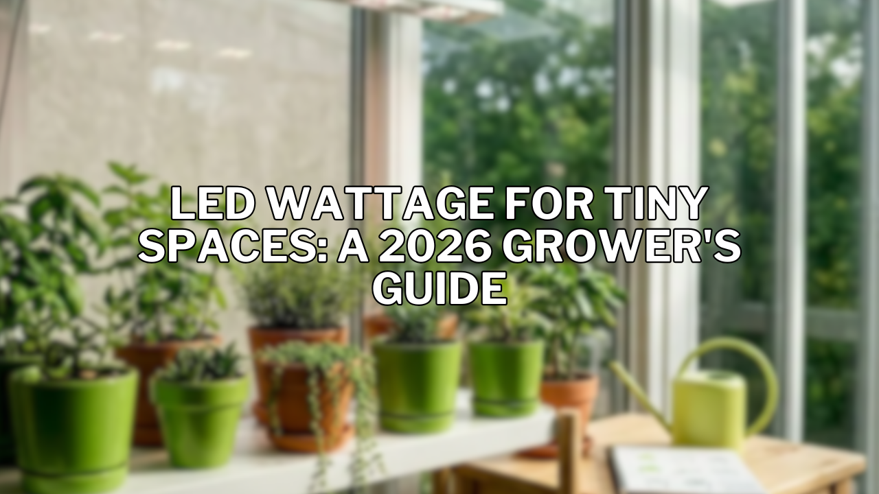 LED Wattage for Tiny Spaces: A 2026 Grower's Guide