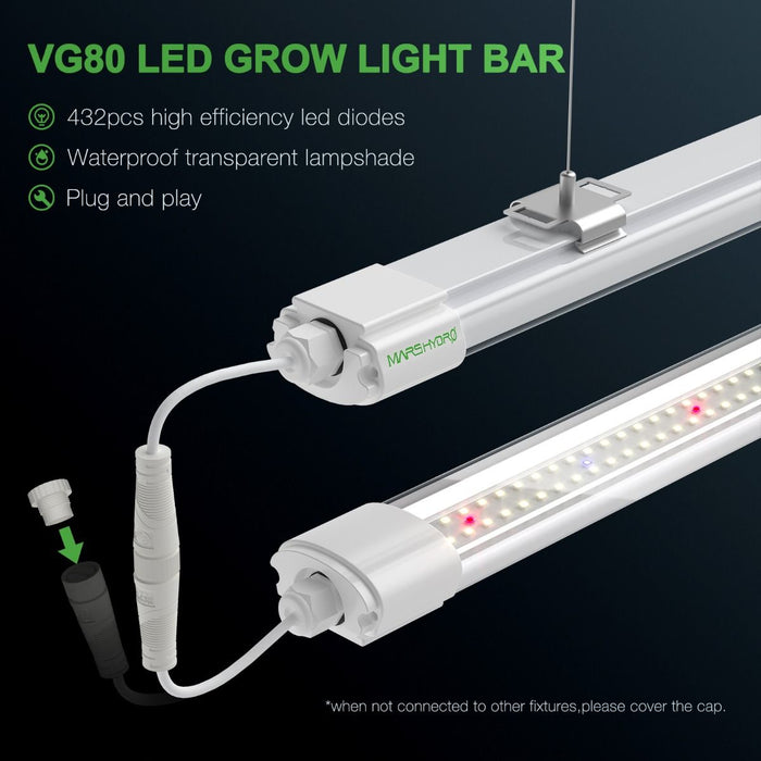 Mars Hydro VG80 T5 Light + 2'x4' Complete Grow Tent Kit  - LED Grow Lights Depot