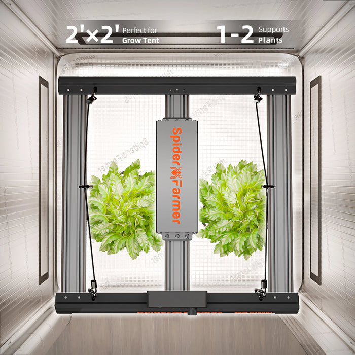 smart grow tent kits Spider Farmer G1500 Smart Grow Tent Kit | 150W Full Spectrum LED