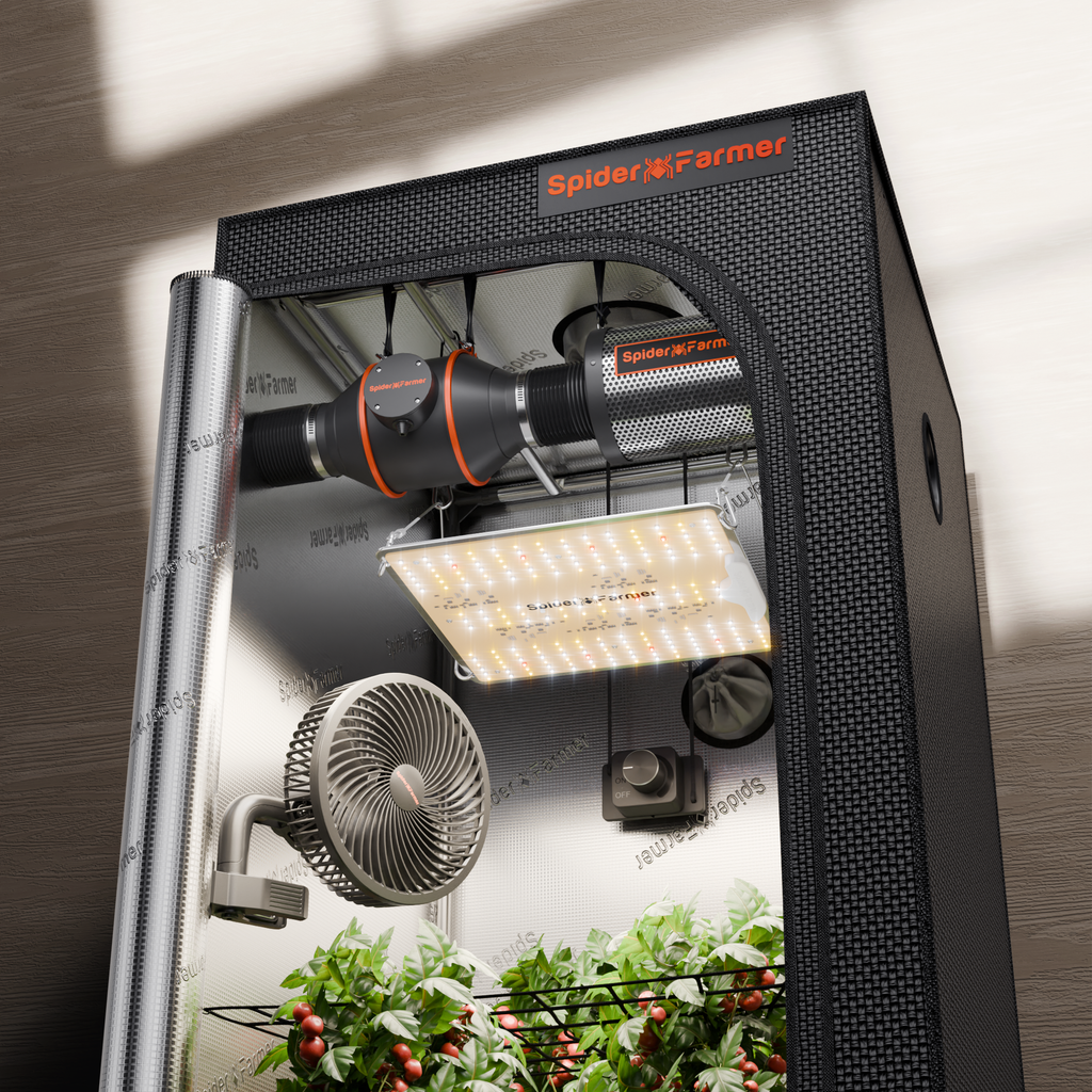 Spider Farmer 2’x2′ Complete Grow Tent Kit | SF1000D Full Spectrum LED Grow Light