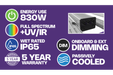 Secret Lighting SL-830 "Ghost" UV/IR LED Grow Light - LED Grow Lights Depot