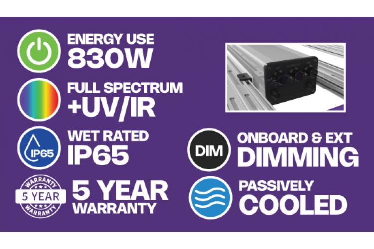 Secret Lighting SL-830 "Ghost" UV/IR LED Grow Light - LED Grow Lights Depot