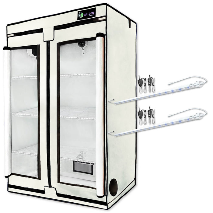Active Grow Mushroom Fruiting & Incubation 3-Tier Walden White LED Grow Tent Kit - LED Grow Lights Depot