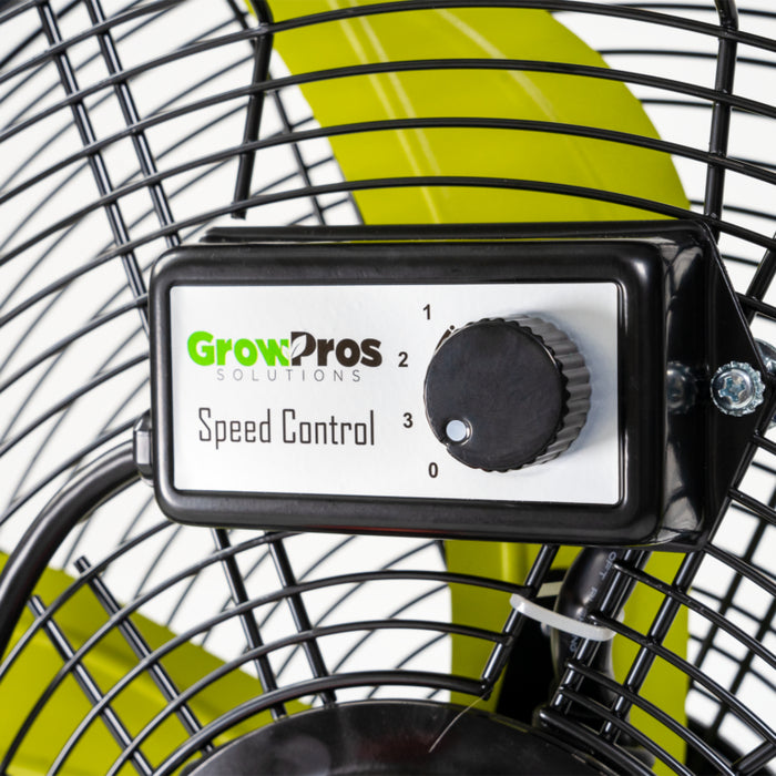 GrowPros Pegasus Wall Floor fan with Sealed Motor Drum - LED Grow Lights Depot