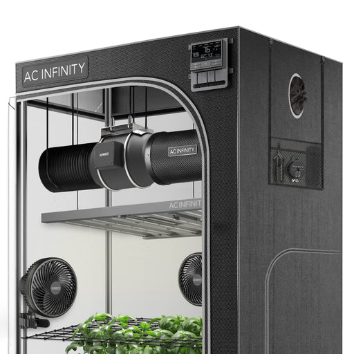 AC Infinity ADVANCE Grow Tent System Pro 4' x 4' | 4-plant Kit | WiFi-Integrated Smart Controls To Automate Ventilation, Circulation, LM301H EVO LED Grow Light  - LED Grow Lights Depot