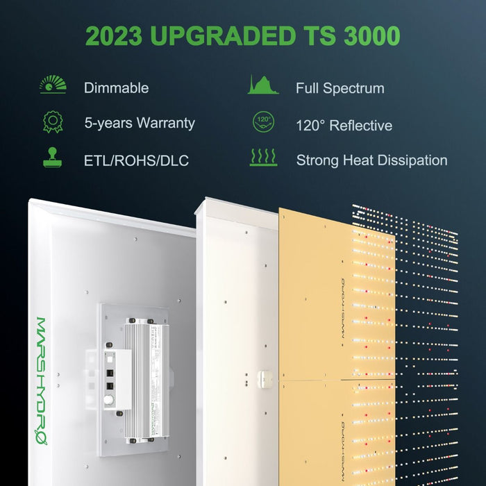 Mars Hydro TS 3000 & 5'x5' Complete Grow Tent Kit  - LED Grow Lights Depot