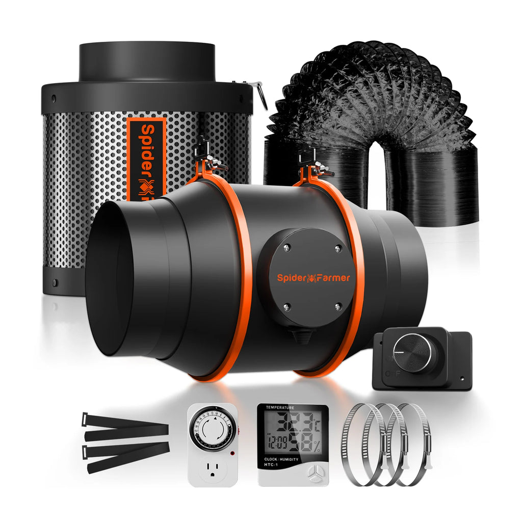 Spider Farmer 6-Inch 402 CFM Inline Fan with Speed Controller