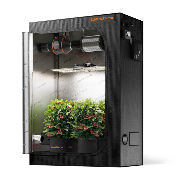 tech garden grow tent Spider Farmer 4.5'x2'x6.5' 140cm x 70cm x 200cm Indoor Grow Tent