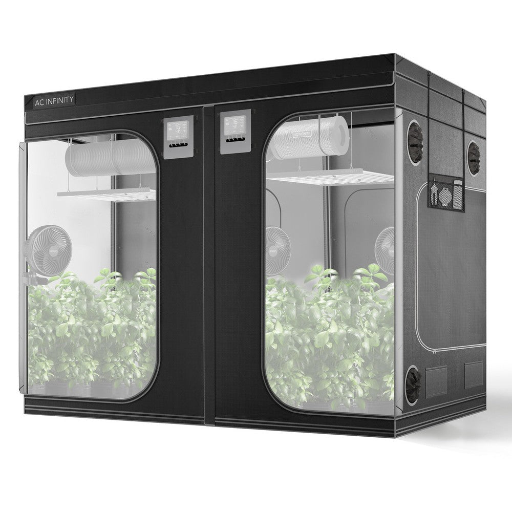 gorilla grow tent vs ac infinity AC Infinity 8x8 CLOUDLAB 899 Advance Grow Tent 96"x96"x80"