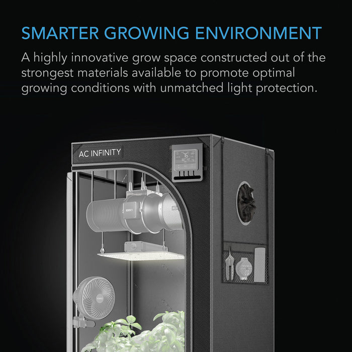 smell proof grow tent Buy AC Infinity CLOUDLAB 899, ADVANCE GROW TENT 8' x 8' x 6' 8" — LED Grow Lights Depot