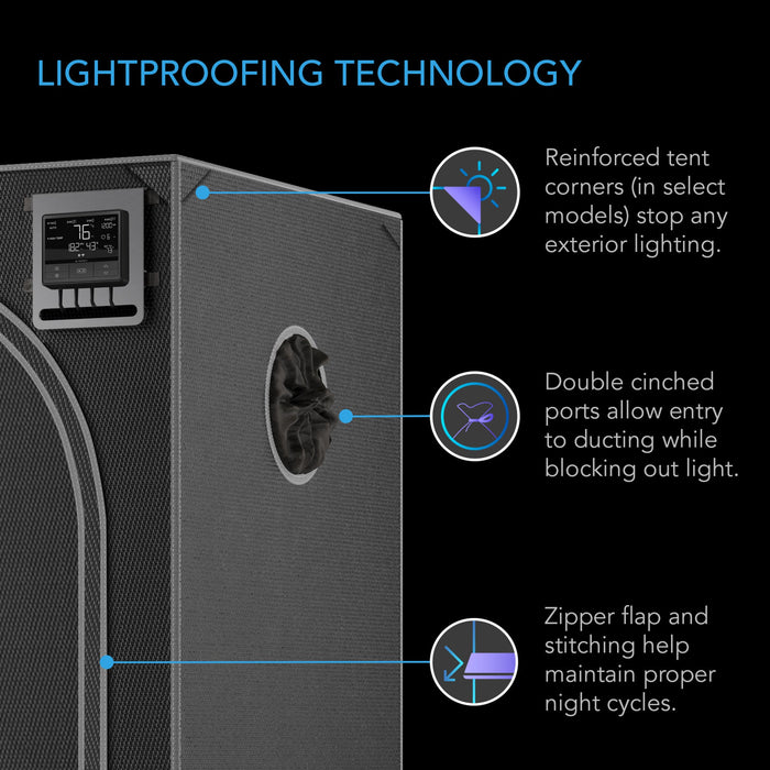 closed loop grow tent Buy AC Infinity CLOUDLAB 899, ADVANCE GROW TENT 8' x 8' x 6' 8" — LED Grow Lights Depot