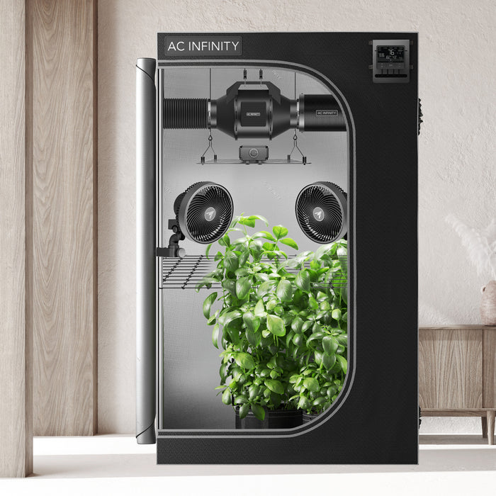 best ac for grow tent AC Infinity Advance Grow Tent System 4x4, 4-Plant Kit