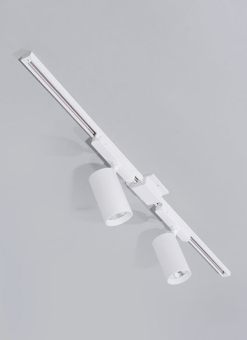 Soltech Hardwired Highland™ Track Light System Wide (60 degrees) / White / 2 Lights - LED Grow Lights Depot