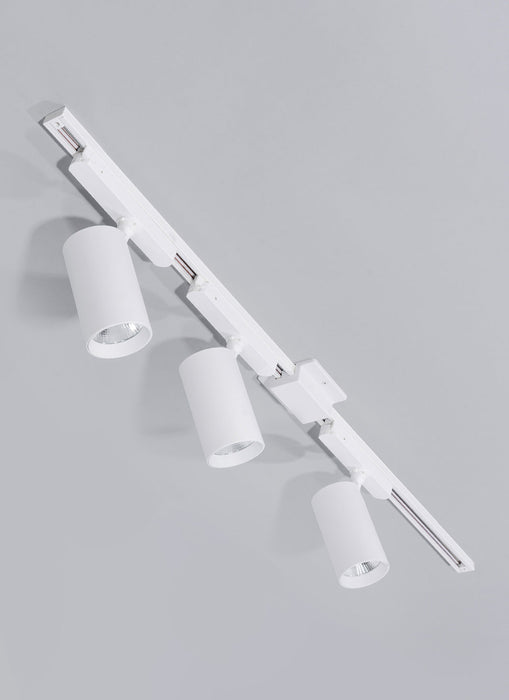 Soltech Hardwired Highland™ Track Light System Wide (60 degrees) / White / 3 Lights - LED Grow Lights Depot