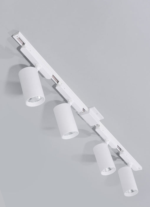 Soltech Hardwired Highland™ Track Light System Wide (60 degrees) / White / 4 Lights - LED Grow Lights Depot