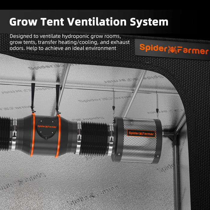 Spider Farmer 6-Inch Inline Fan with GGS Controller | 402 CFM Ventilat ...