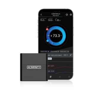 AC Infinity Mini Smart Thermo-Hygrometer A2 with Data App | Integrated Sensor Probe - LED Grow Lights Depot