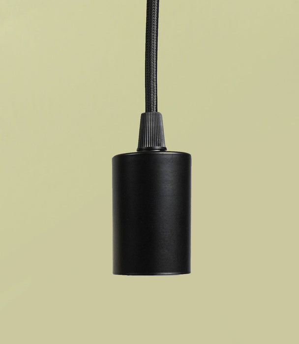 Soltech Modern Pendant and Socket Black Pendant/Black Metal Socket - LED Grow Lights Depot