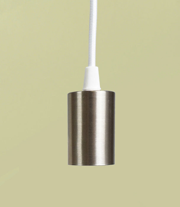 Soltech Modern Pendant and Socket White Pendant/Nickel Socket - LED Grow Lights Depot